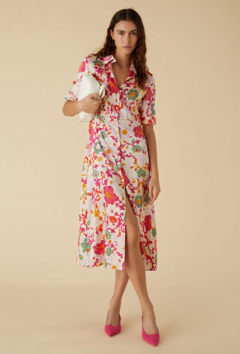 Printed twill dress Pink<br />(<strong>EMMEMARELLA</strong>)